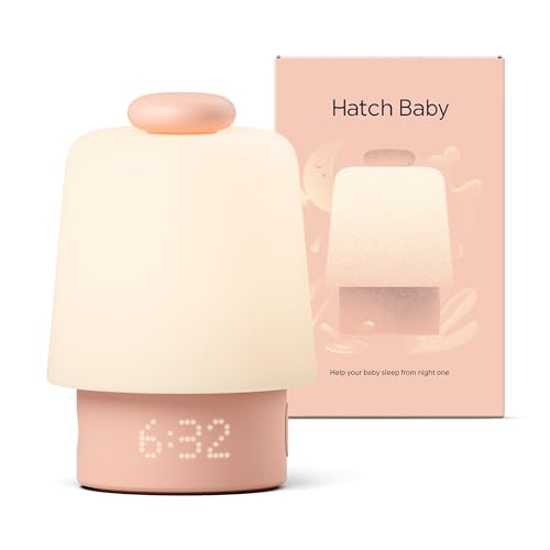Hatch Baby Sound Machine, Night Light | Hatch Baby | Sleep Support | Registry Essential, Routine Builder, Time-to-Rise Alarm Clock, White Noise, Nursery Stories, Toddler Kids (Wi-Fi) (Peach)
