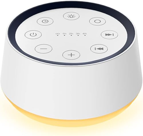 Brown Noise Sound Machine with 30 Soothing Sounds 12 Colors Night Ligh — Build quality and design details up close