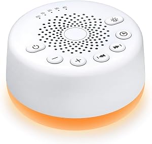 Sound Machine Easysleep White Noise Machine with 25 Soothing Sounds and Night Lights with 