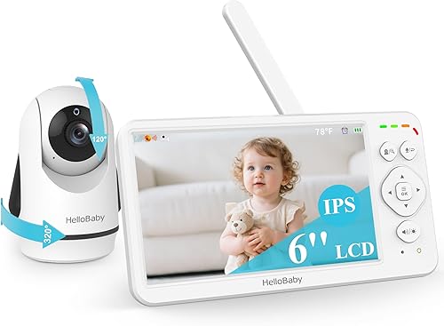 HelloBaby Baby Monitor with Camera and Audio, 6