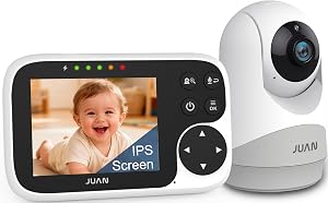 JUAN Baby Monitor with Camera and Audio, No WiFi 100% Private, 1000ft Range Connection, Re