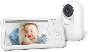 Momcozy Video Baby Monitor, 1080P 5" HD Baby Monitor with Camera & Wall Mount, In