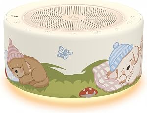 Kipcush White Noise Machine for Baby & Adults, 30 Soothing Sounds, Soft Non-Glare Nurs