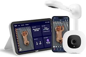 Nanit Smart Baby Monitor System with Wall Mount & 8" Display Screen - Crystal-Cle