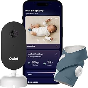 Owlet Dream Duo (Gen 3) Smart Baby Monitor All-in-One Bundle - 2K HD Video Baby Monitor wi