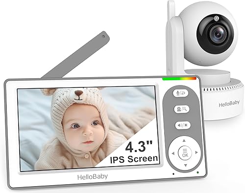 HelloBaby 4.3'' Video Baby Monitor with 30 Hours Battery, Remote Pan-T — Build quality and design details up close